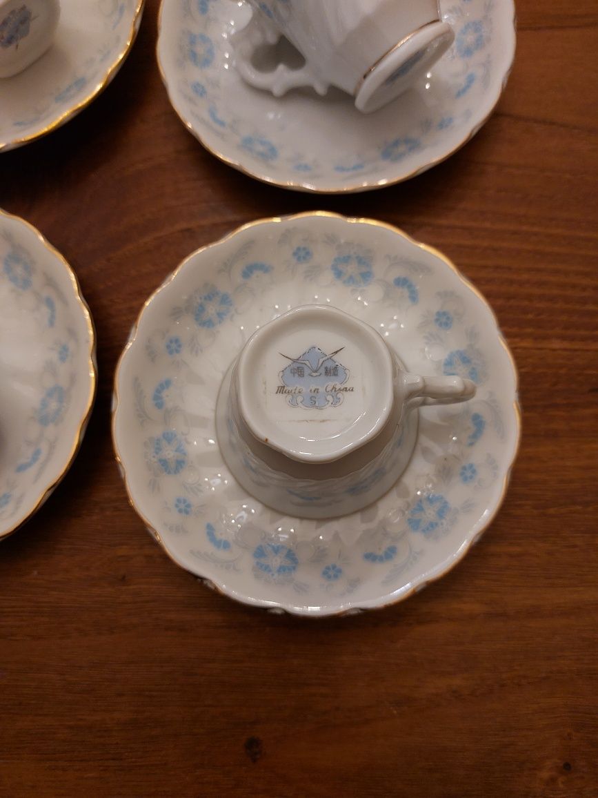 Conjunto de 6 chávenas de café chinesas vintage