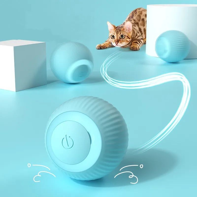 Розумний м'ячик для кота, інтерактивна іграшка для котика