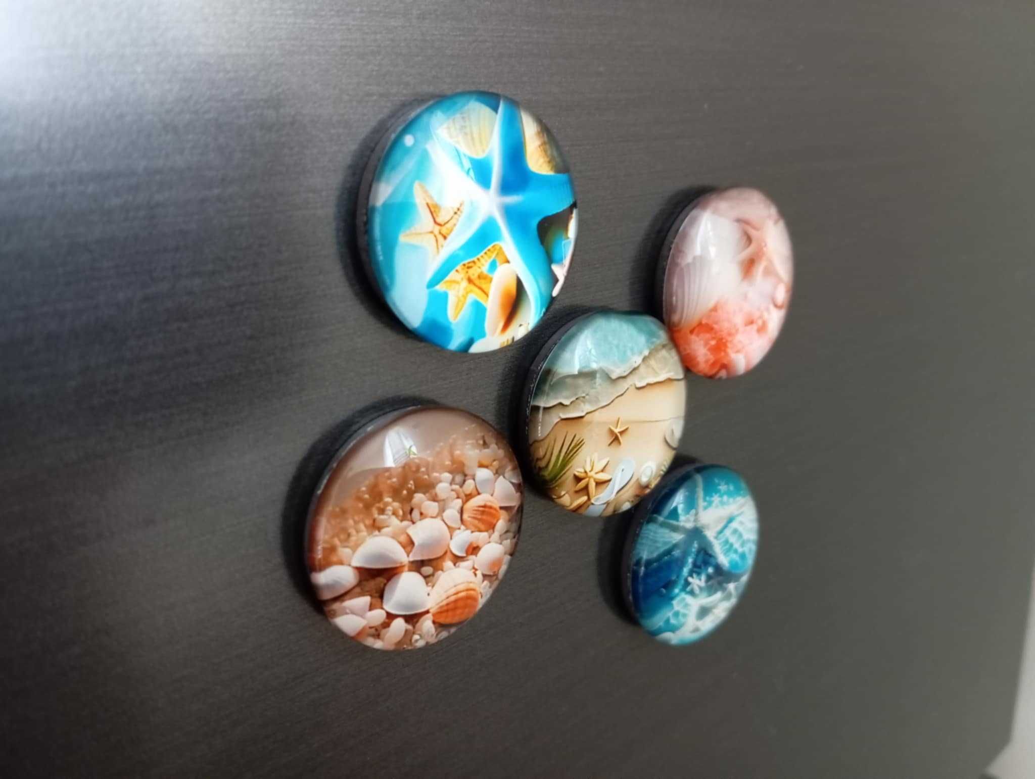 Zestaw 5 magnesów na lodówkę. Ocean
