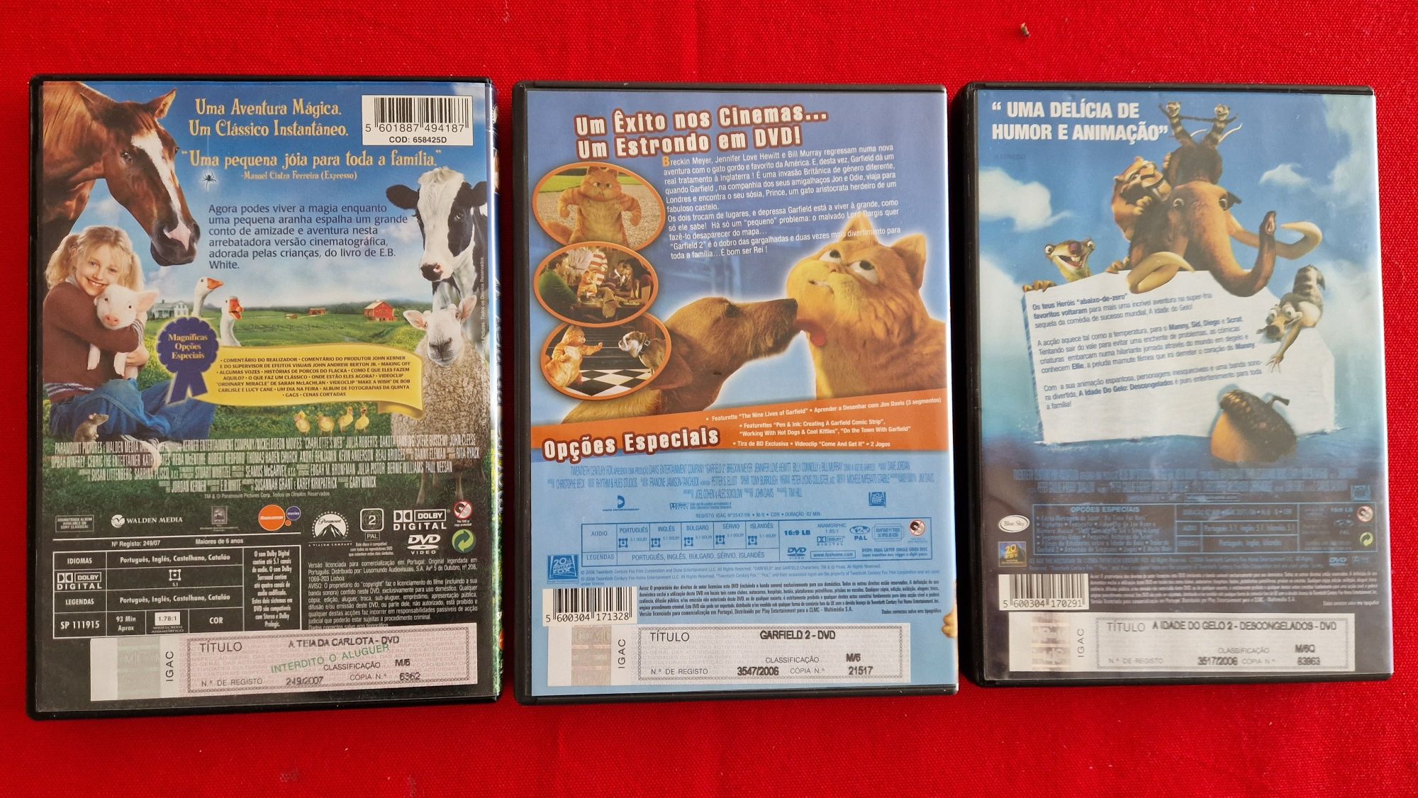 3 DVDs Originais como novos