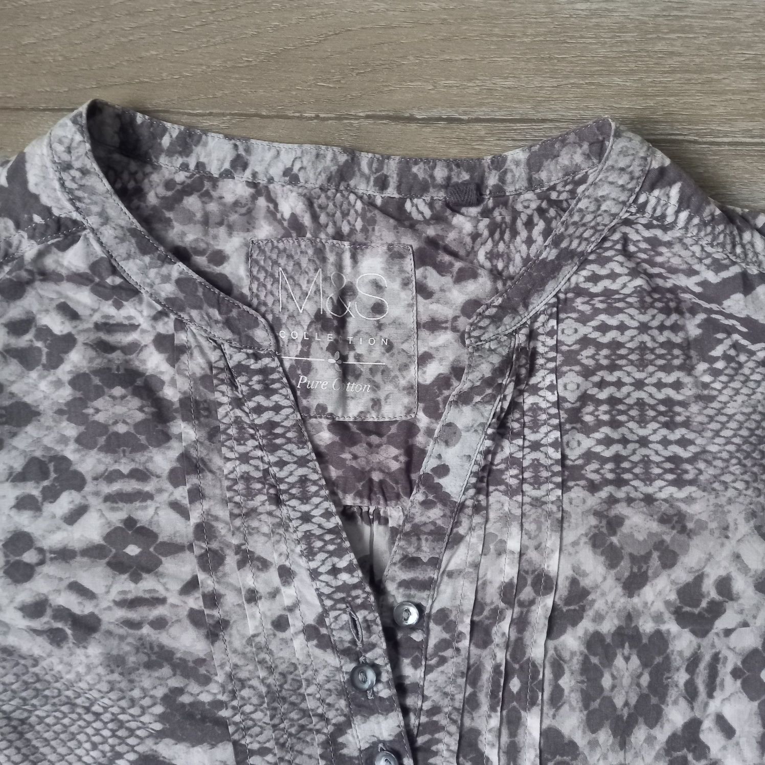 Bluzka koszula panterka M&S 38 M Cotton 100 %