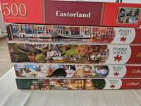 Komplet Puzzle 500 Trefl 1000 Castorland różne Koty Amsterdam Bawaria