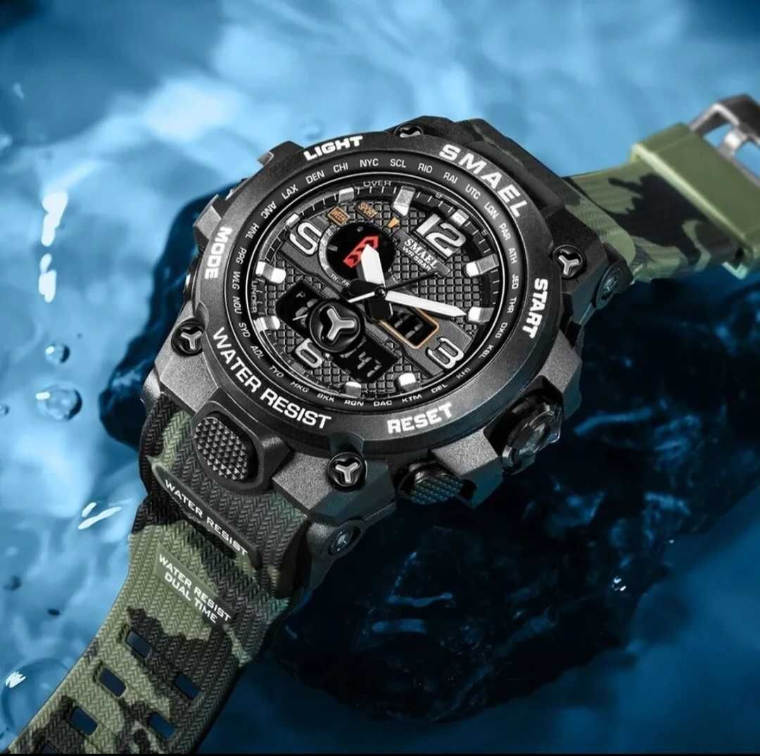 SMAEL nowy sportowy zegarek męski 50M
wodoodporny budzik 1545D