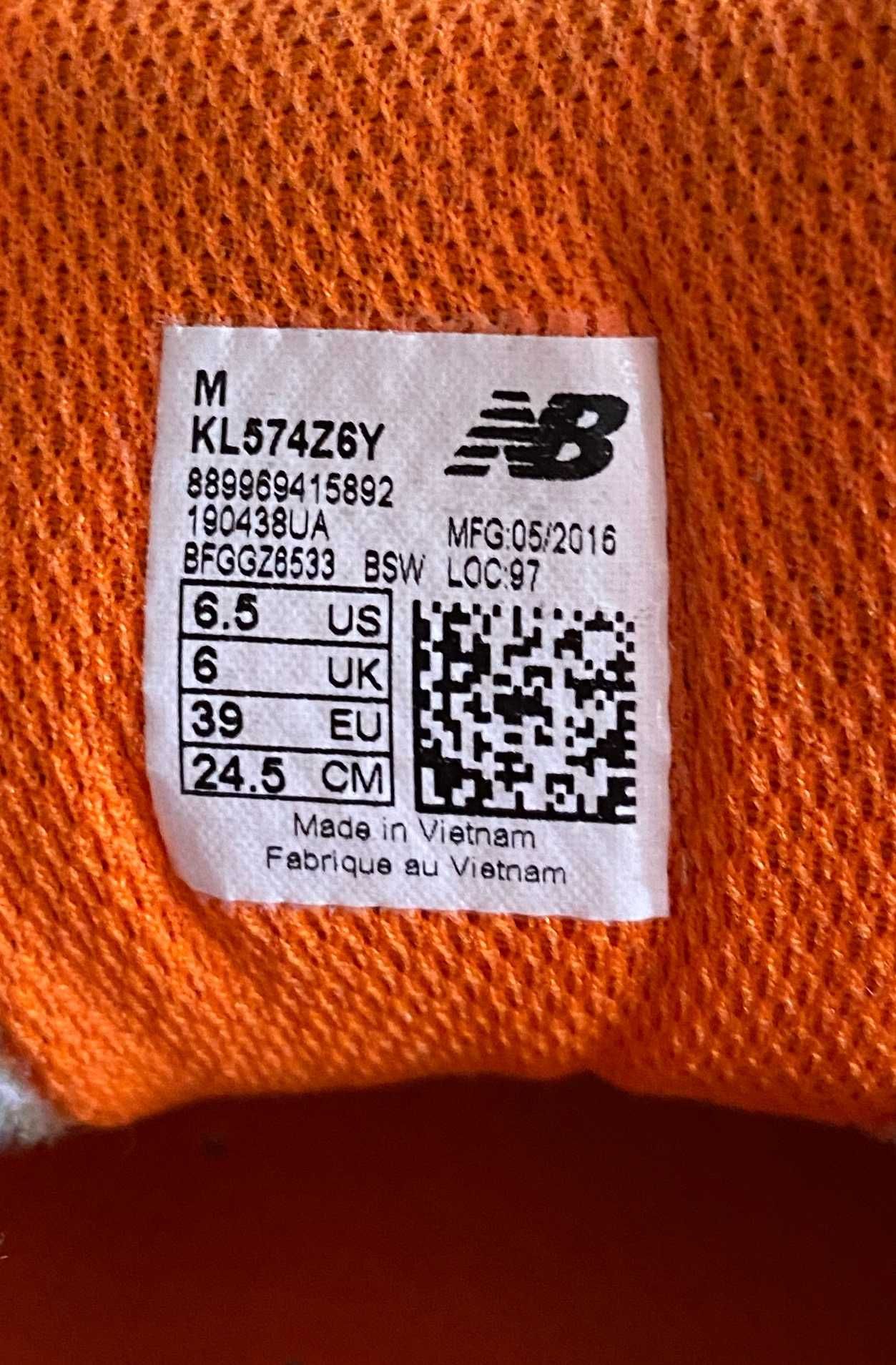 Продаю жіночі кросівки New Balance 574 39p. (24,5 см) оригінал.
