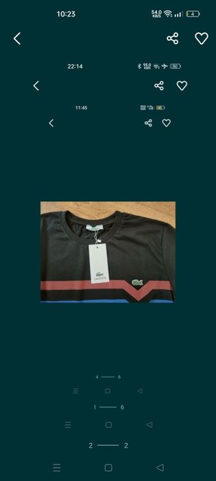 Koszulka Lacoste XL Tricolore nowa zapakowana