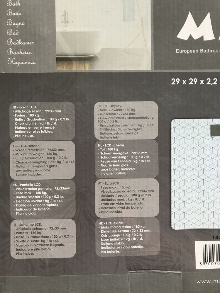 Waga elektroniczna Max.180kg