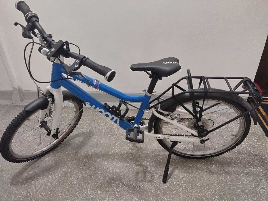 rower Woom 4 niebieski + stopka + blotniki + bagaznik