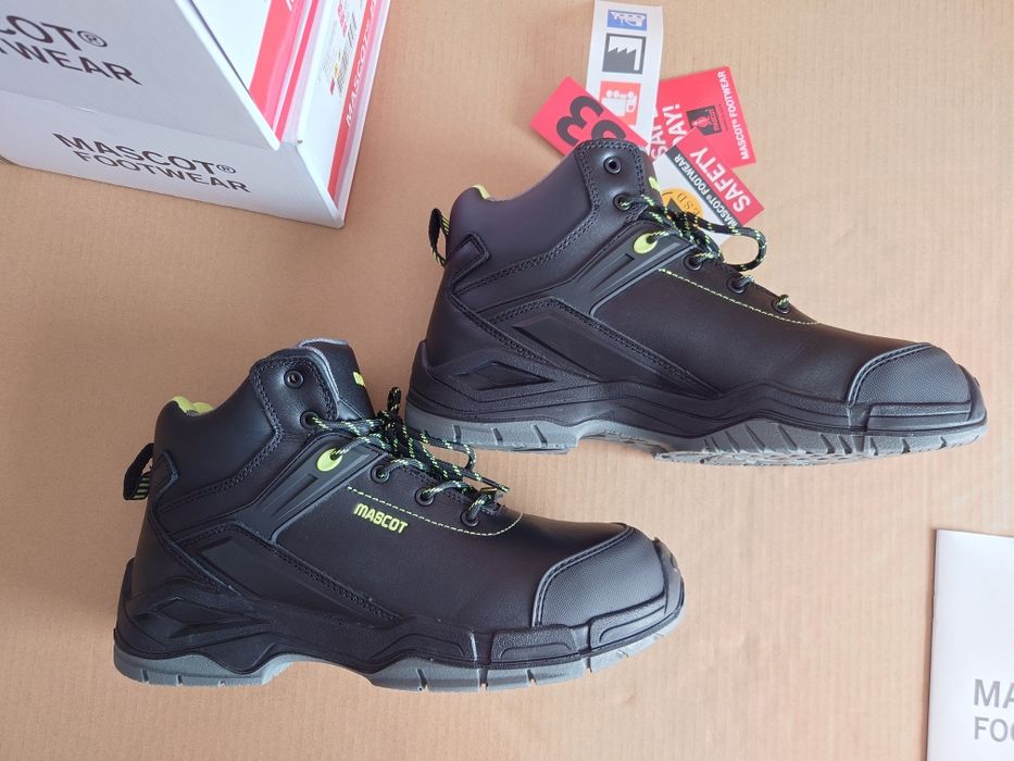 Buty Robocze Wodoodporne Skórzane MASCOT S3 wysokie z Podnoskiem r.44