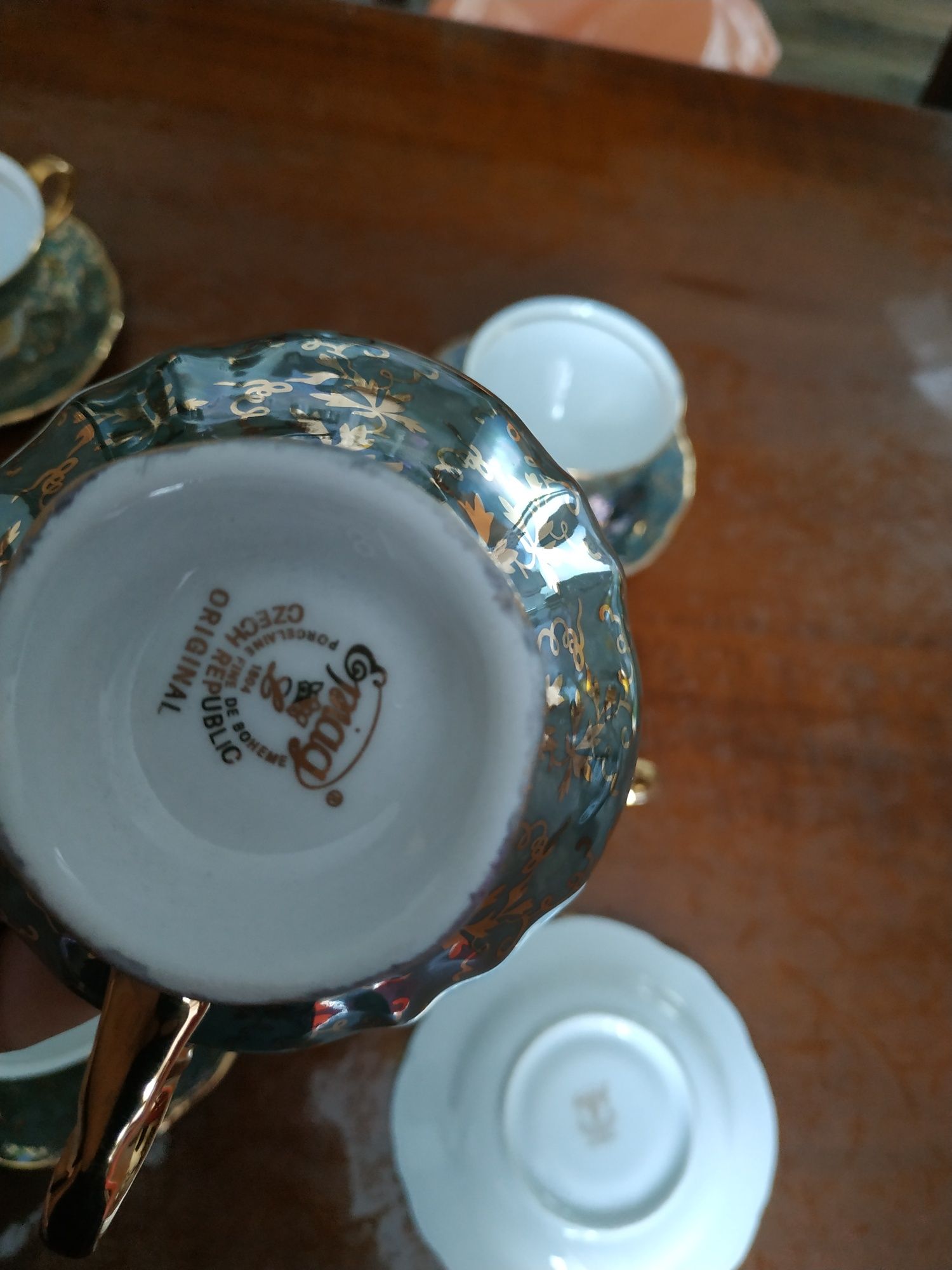 Чайный сервиз Epiag Original новый с позолотой Фарфор порцелана
