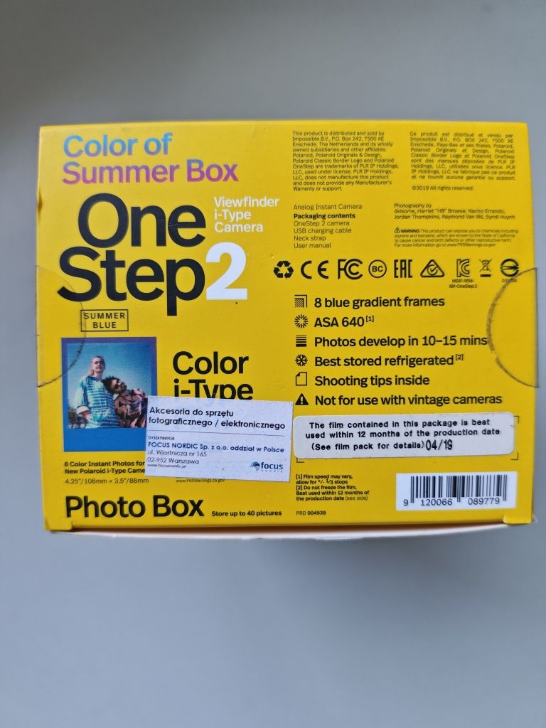 Aparat Polaroid OneStep 2 Viewfinder i-Type Camera niebieski + 2x wkła