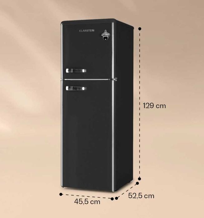 Lodówka czarna Vintage  136L.  Klarstein   S-262