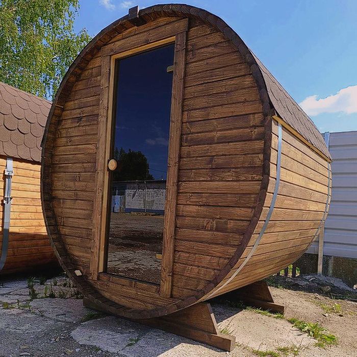 Sauna ogrodowa BECZKA mini 180 cm do samodzielnego montażu
