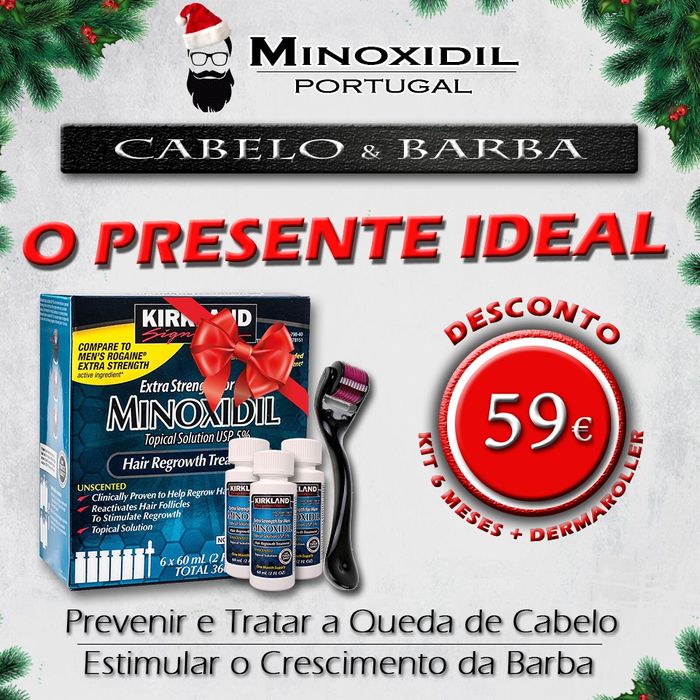 Minoxidil 5% Kirkland | Campanha Natal | Entrega Grátis