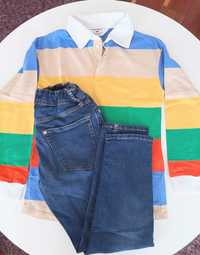 Zestaw koszulka + spodnie dla chłopca H&M roz 134/140