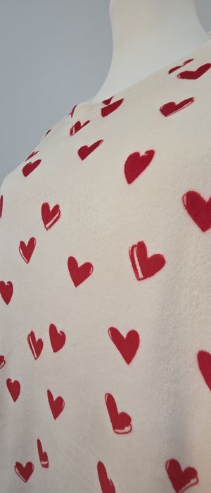 Serduszka czerwone. Nowa piżama z weluru