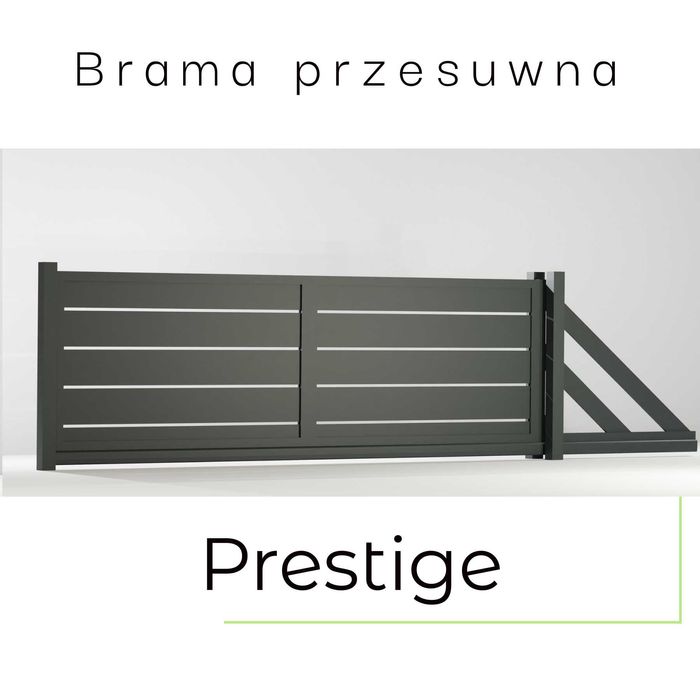 Bramy brama ogrodzeniowa przesuwna Aluminiowa Malowana proszkow RAL