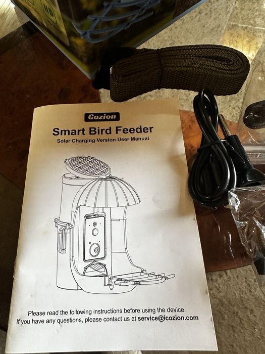 Годівниця для птахів Cozion з камерою, сонячний будиночок для птахів