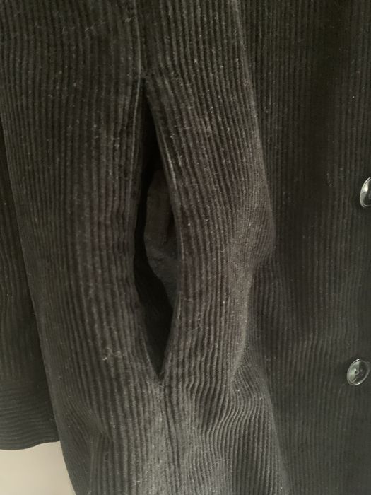 Casaco comprido Queens Blue Jeans preto algodão. Unisexo T40