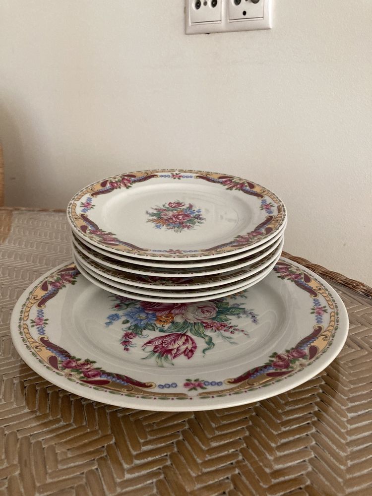 Conjunto pratos porcelana vizavi