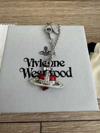 Кулон цепочка Vivienne Westwood pink  heart pandora