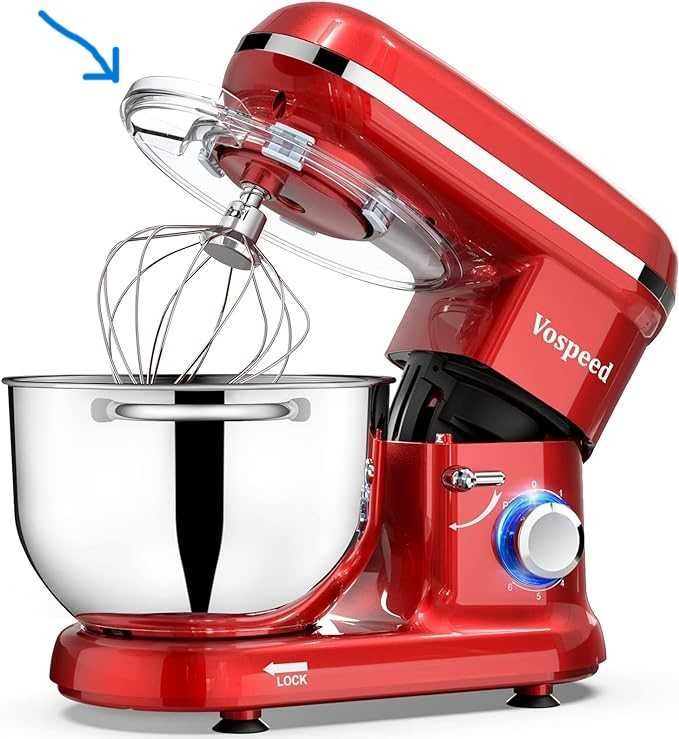 Robot Kuchenny Mikser Planetarny 6L 1500W 6 Prędkości Czerwony (528b)
