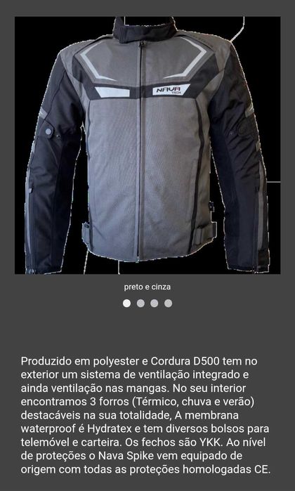 Vendo casaco motard Nava