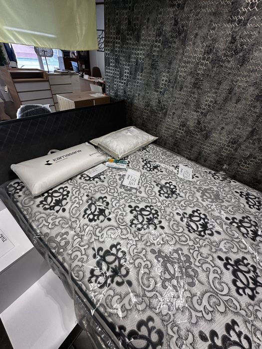 Ліжко двоспальне сіре ТЕО