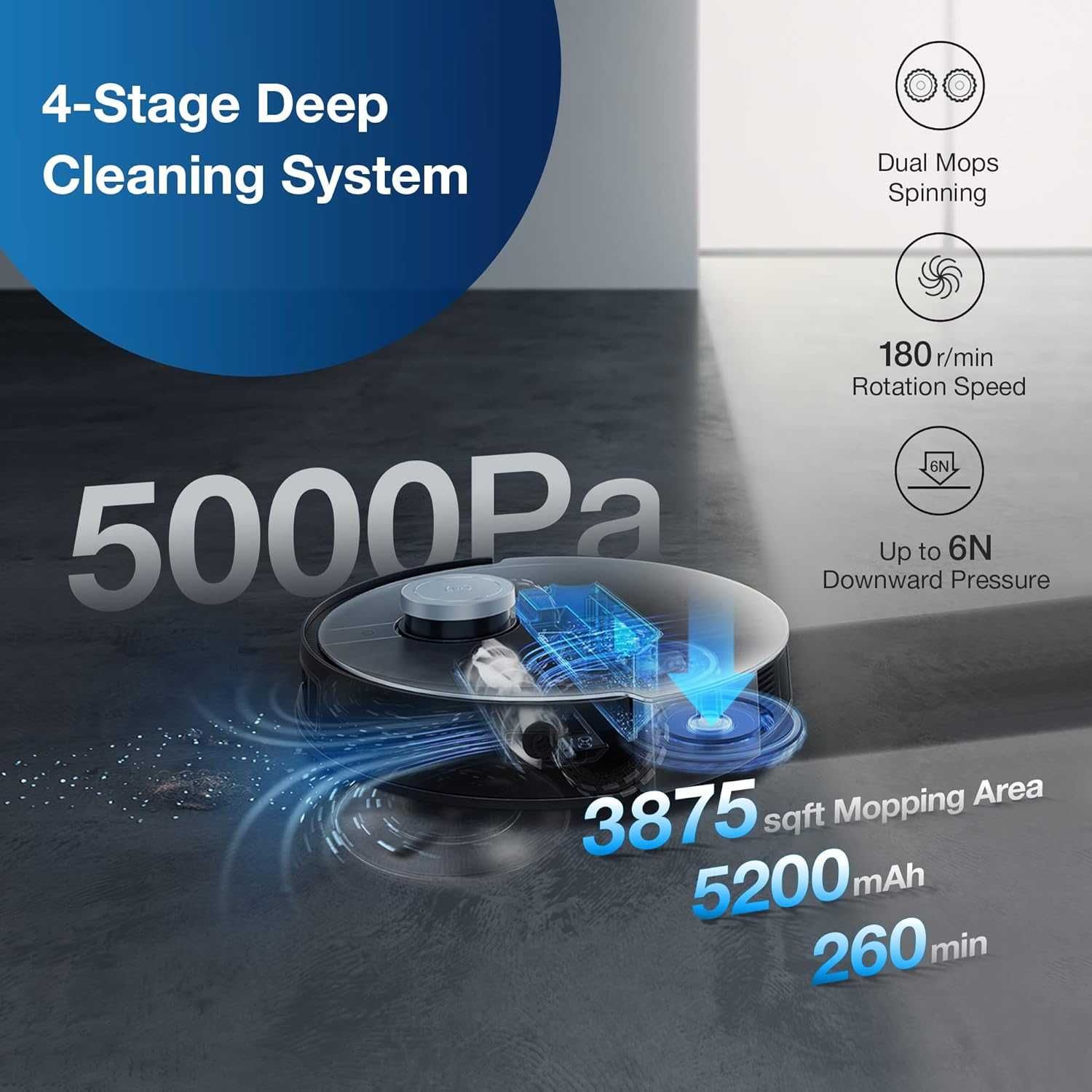 ECOVACS DEEBOT X1 Turbo robot odkurzający 5000 Pa ze stacją