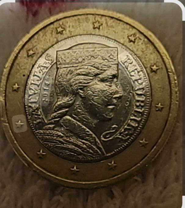 Moeda 1€, Letónia 2014