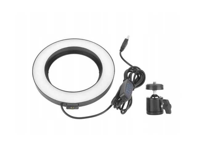 Lampa pierścieniowa LED Ring 16 cm z tripodem – do makijażu i zdjęć