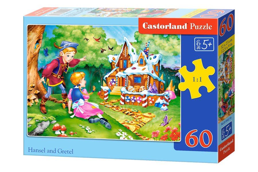 Puzzle dla dzieci bajkowe bajki  60 el. Hansel & Gretel