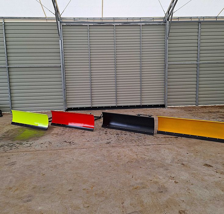 Pług do śniegu do quada POMARAŃCZOWY 150cm zaczep KLIK płyta PRODUCENT