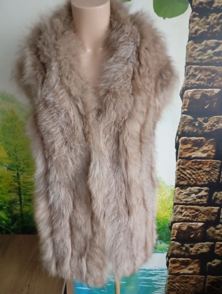 Kołnierz z lisa Fritz Jensen szerokość 20cm  długość 88cmx2  stan bard
