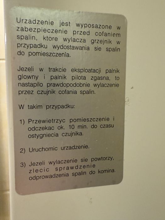 Junkers piecyk gazowy