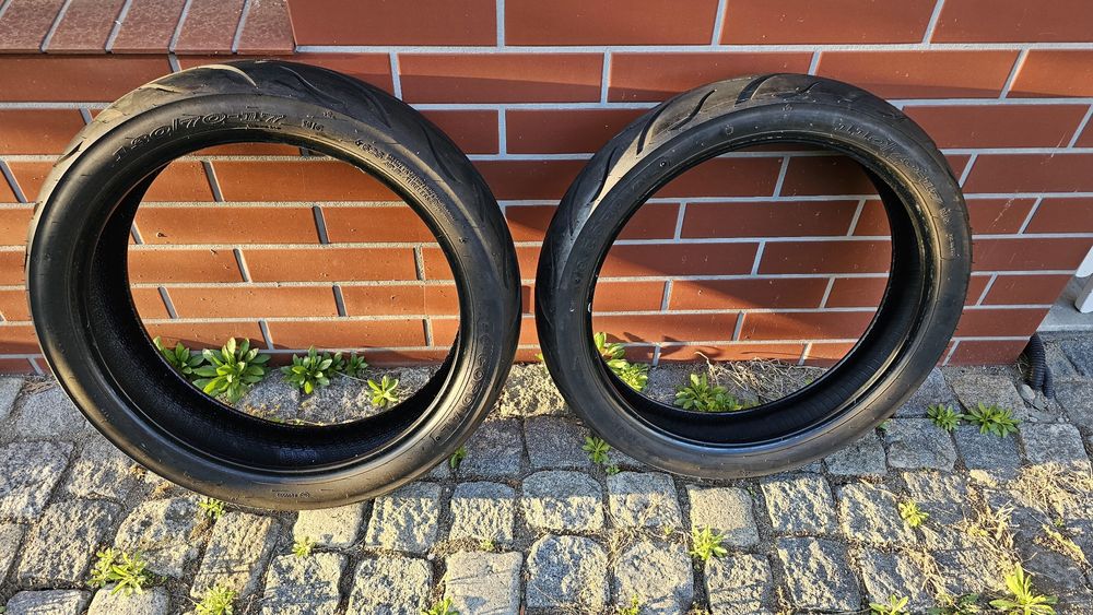 Opony motocyklowe Cordial 130/70 R17 + 110/70 R17 – 1 sezon, bardzo do