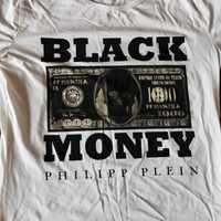 Koszulka PHILIPP PLEIN Limited Black Money  - Używana