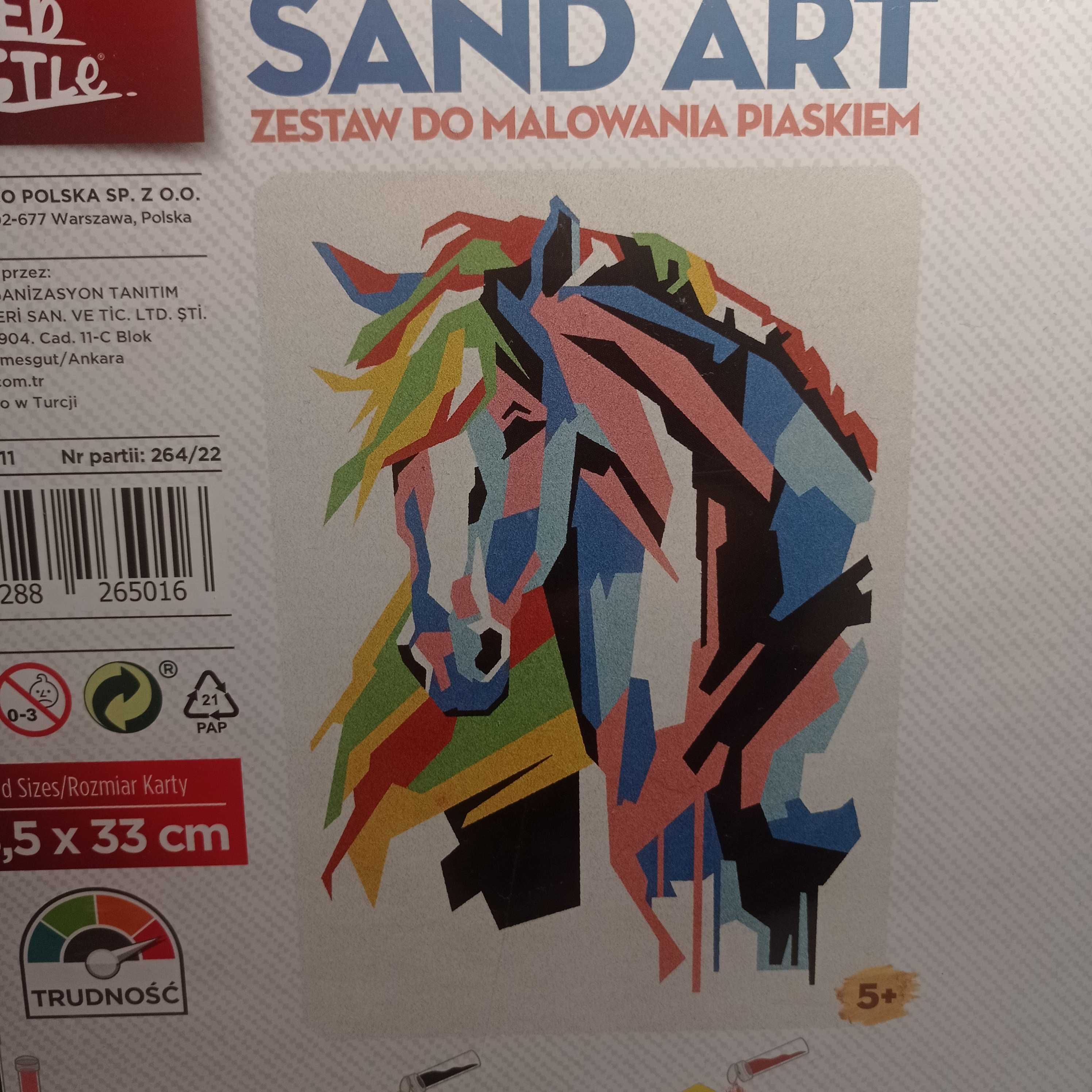 NOWY Kreatywny zestaw do malowania piaskiem Koń
