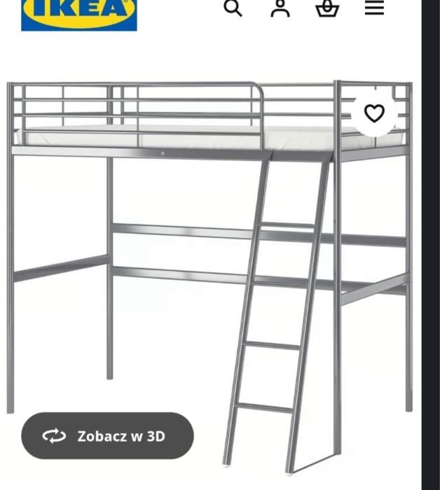 IKEA SVÄRTA łóżko piętrowe