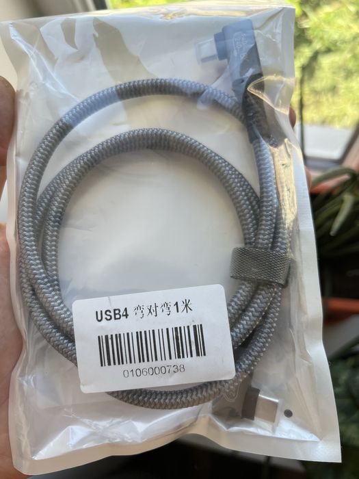 usb4 type-c-type-c кабель 1м зарядка+видео
