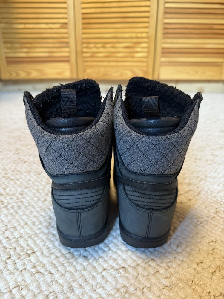 Grafitowe czarne buty na koturnie sky high dunk Nike 40,5 26 cm
