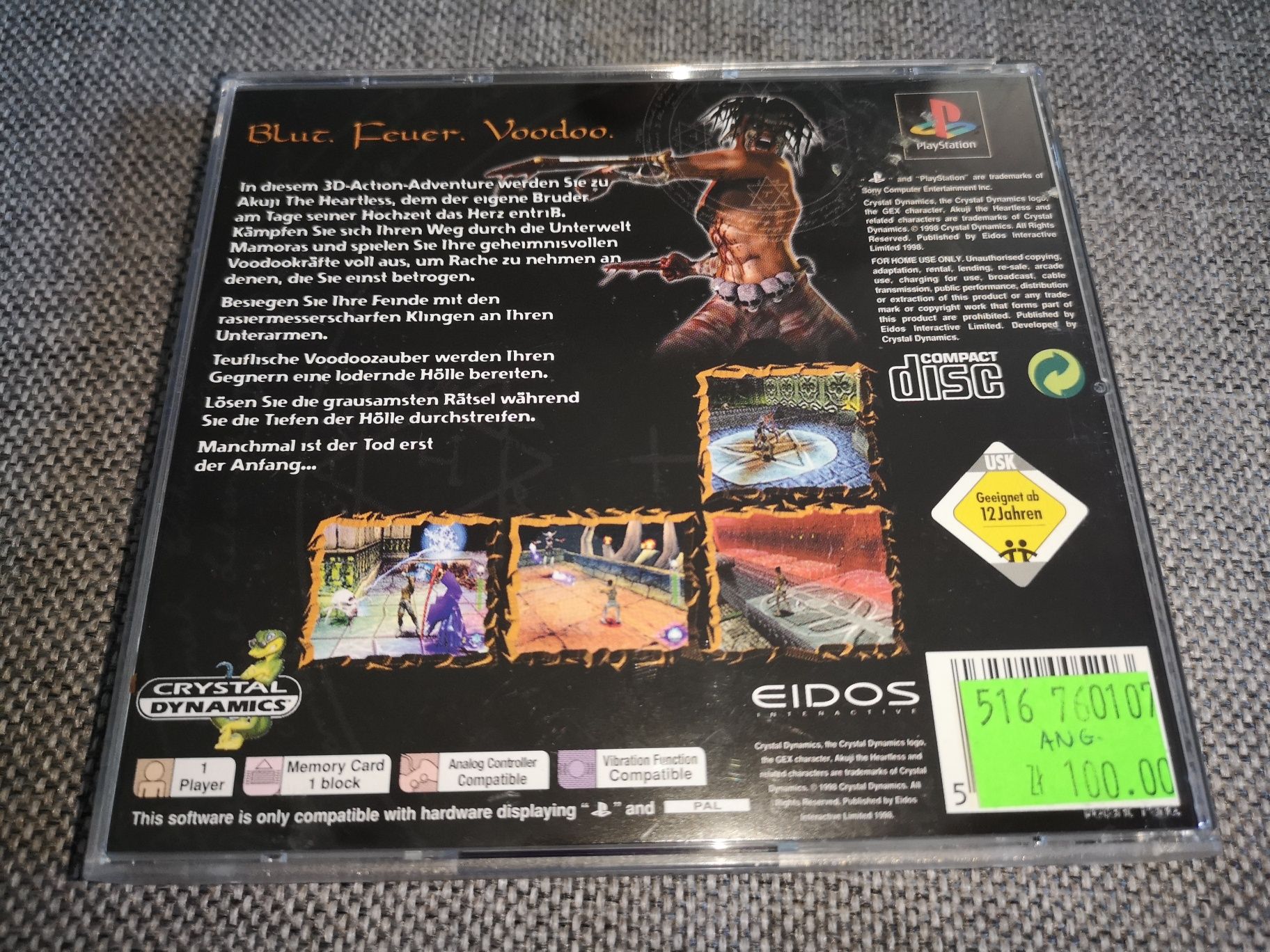 Akuji the Heartless PSX PS1 gra ANG (stan bdb) rzadkość na rynku