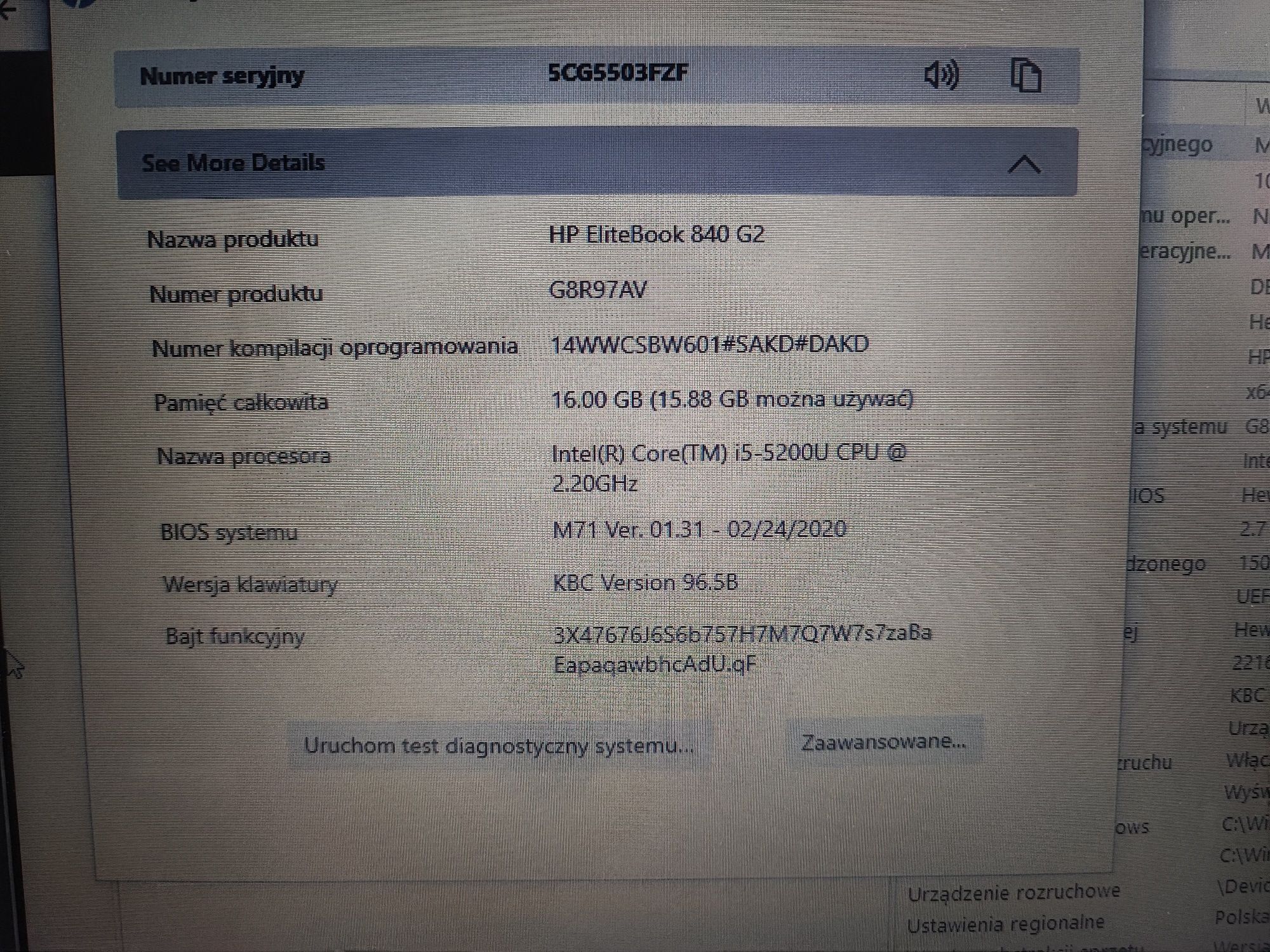 Laptop HP EliteBook 840 G2 i5 5200U 16GB RAM