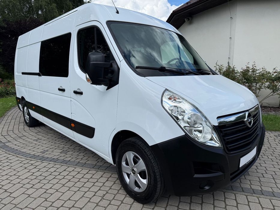 Opel Movano 7 osób Brygadówka Salon Polska 1-wł L3H2 Oryginał Zadbany Super Stan  Max Maxi Master FAKTURA VAT 23%