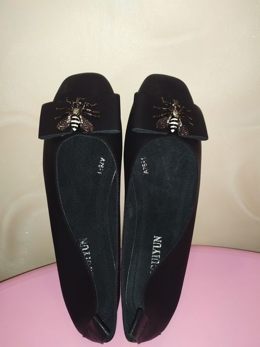 Балетки черные 38 р.