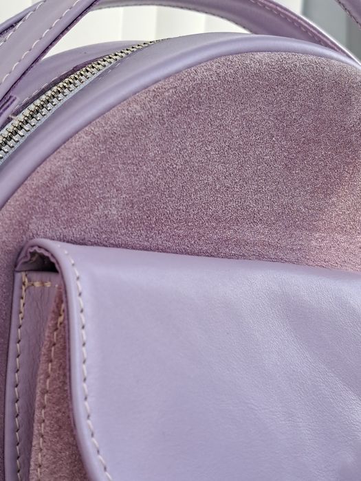 Сумка з натуральної замші та шкіри