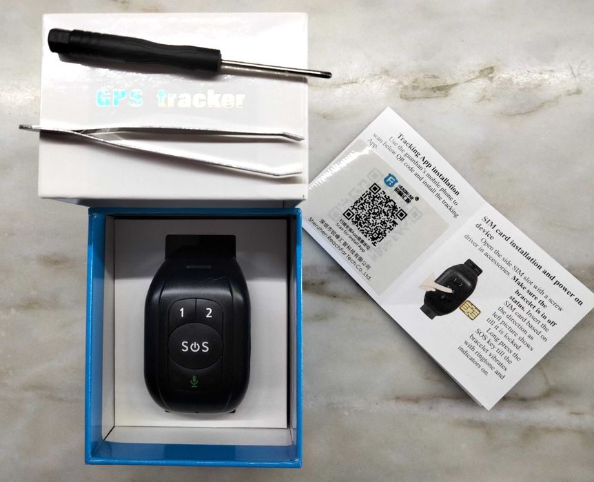 Pulseira SOS 4G com GPS alarme de queda e telemóvel