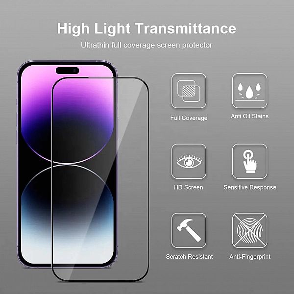 Szkło Hartowane Full Glue Easy-Stick Braders do iPhone X / XS Czarny