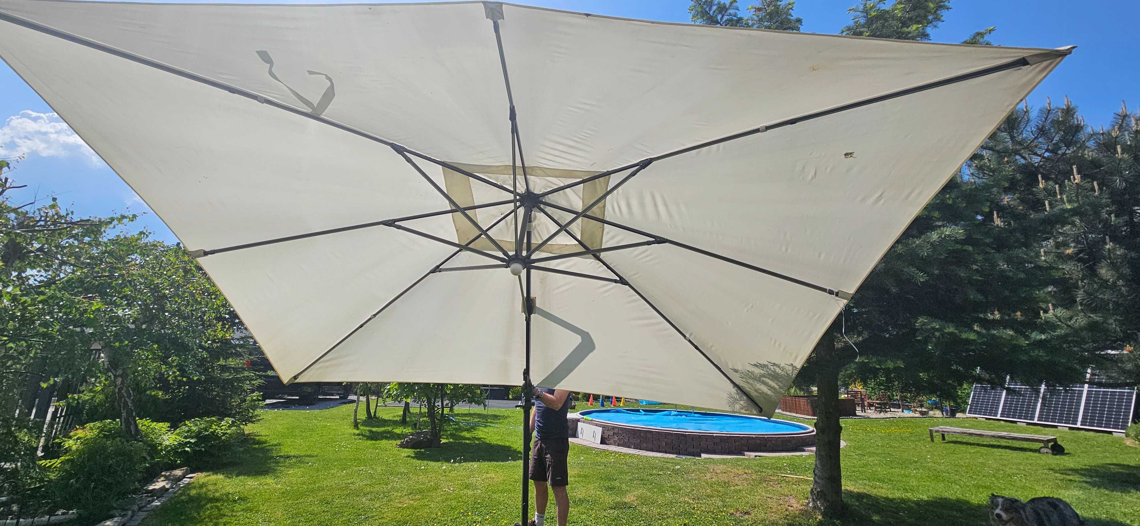 Parasol ogrodowy 300cmx400cm z LED