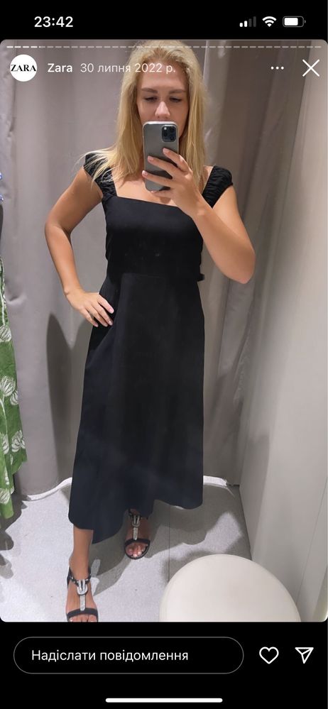 Плаття лляне zara