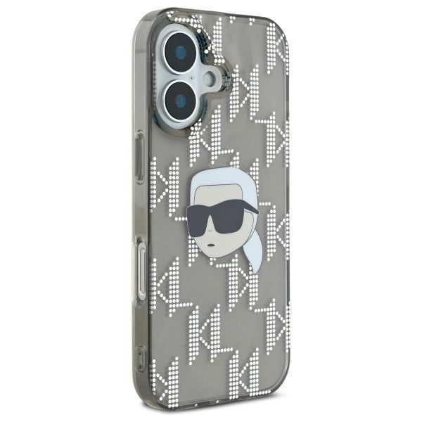 Etui Karl Lagerfeld Iml Karl Head Electroplated Na Iphone 16 - Czarne